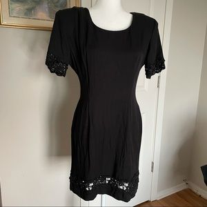 Black Embellished Scarlett Nite Dress